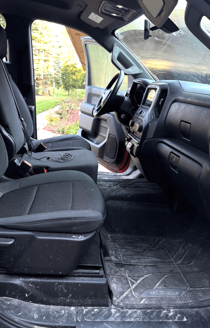 Chevy Silverado front driver side after interior detailing