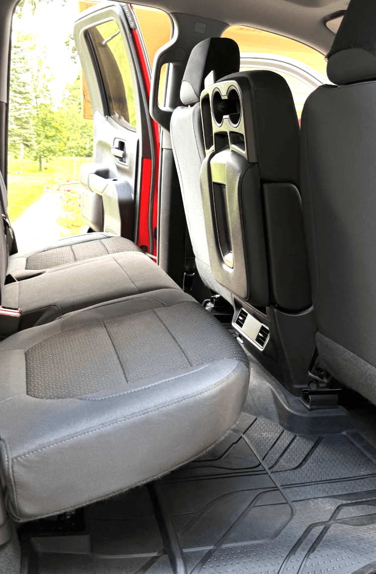 Chevy Silverado cloth rear seats extracted and reset